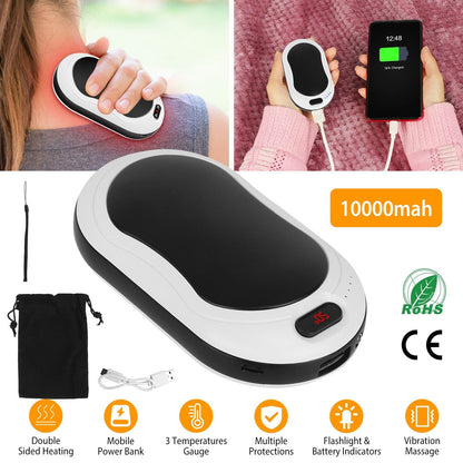 Skorter | 10000mAh Power Bank Rechargeable Pocket Warmth Double-Sided Heating