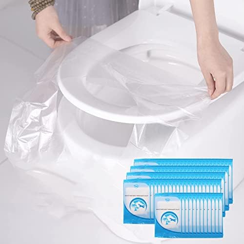 skorter | 50 Pcs Transparent Disposable Toilet Mats