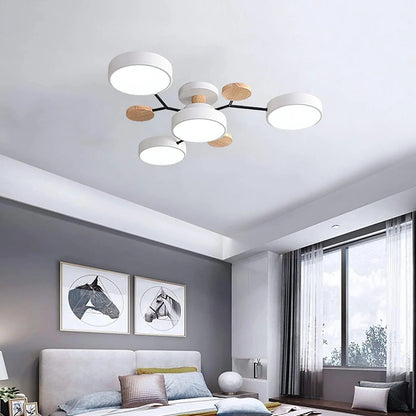 Skorter | Contemporary Round Iron LED Chandelier | Energy-Efficient. Stylish Lighting for Living Rooms. Dining Areas & Entryways