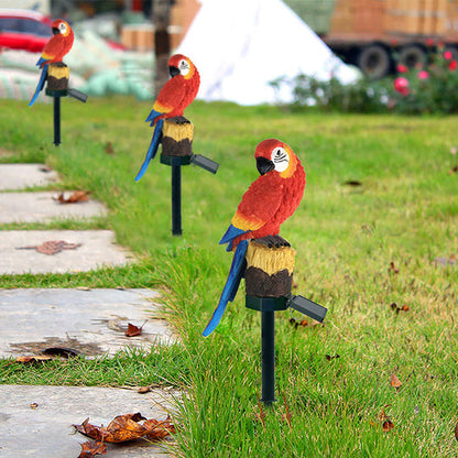 skorter | Garden Owl Parrot Statue LED Solar Light Outdoor Waterproof Lawn Lamp