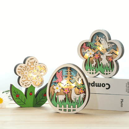 skorter | Wooden Easter Decoration with LED Light