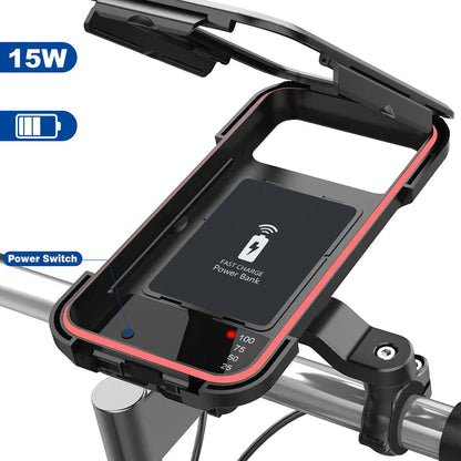 Skorter | 15W Power Bank Waterproof Bike Handlebar Phone Mount