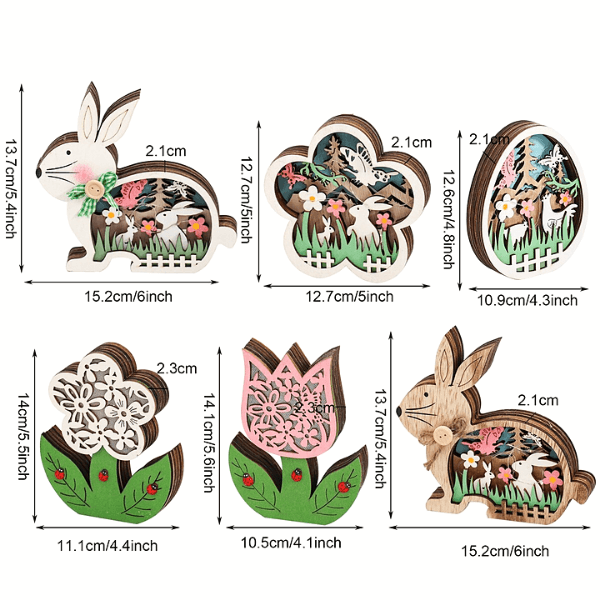 skorter | Wooden Easter Decoration with LED Light