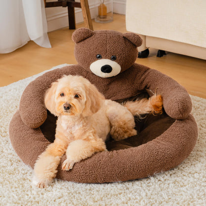 Skorter | Cute detachable cuddly bear cat bed