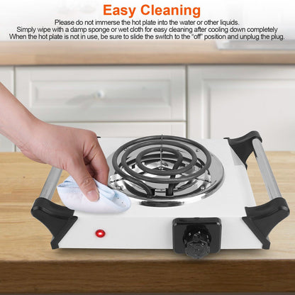 Skorter | 1000W Electric Burner Portable Coil Heating Stove Plates Countertop