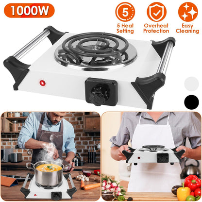 Skorter | 1000W Electric Burner Portable Coil Heating Stove Plates Countertop