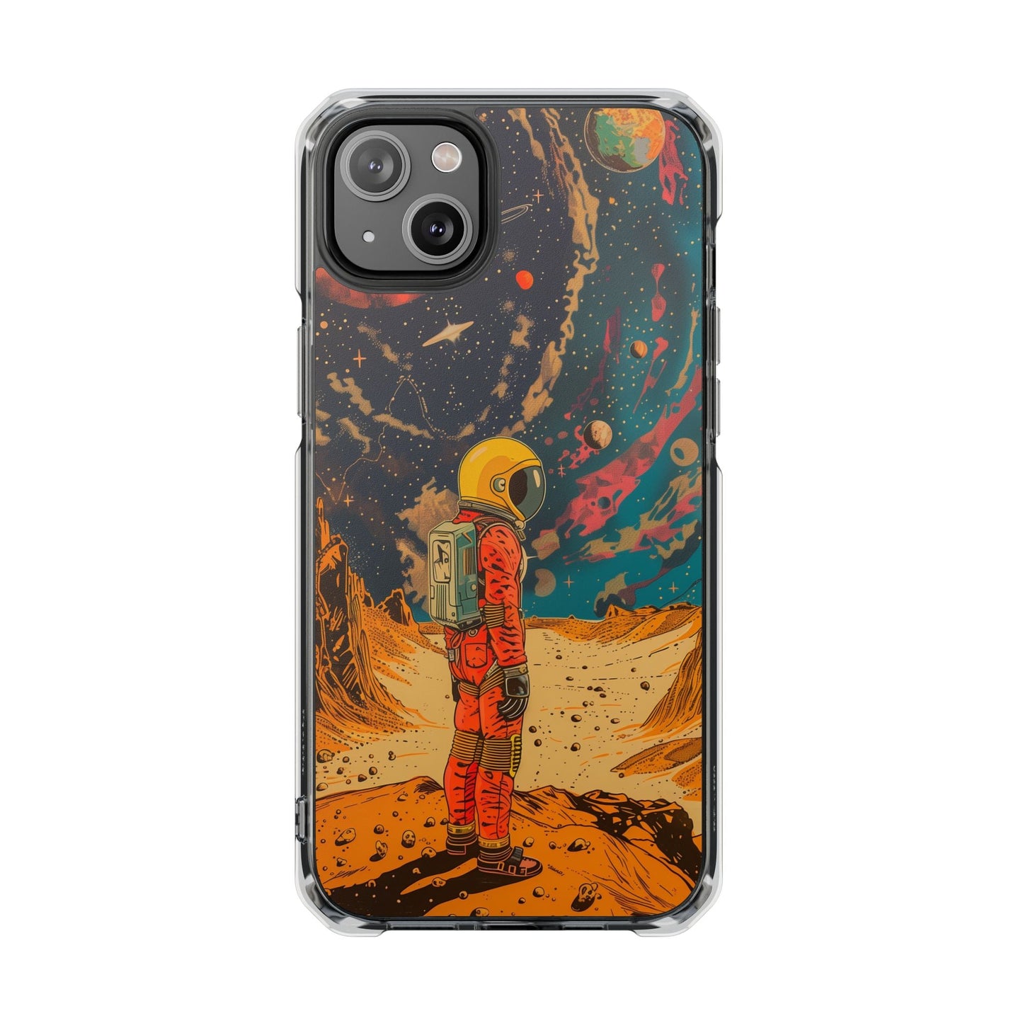 Skorter | Astronaut on Planet X Magnetic Clear Case for iPhone Series