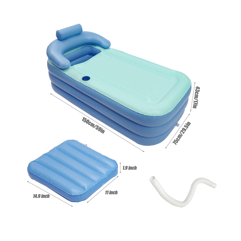 Skorter | Collapsible Inflatable Foldable Portable Bath Tub for Adults