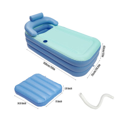 Skorter | Collapsible Inflatable Foldable Portable Bath Tub for Adults