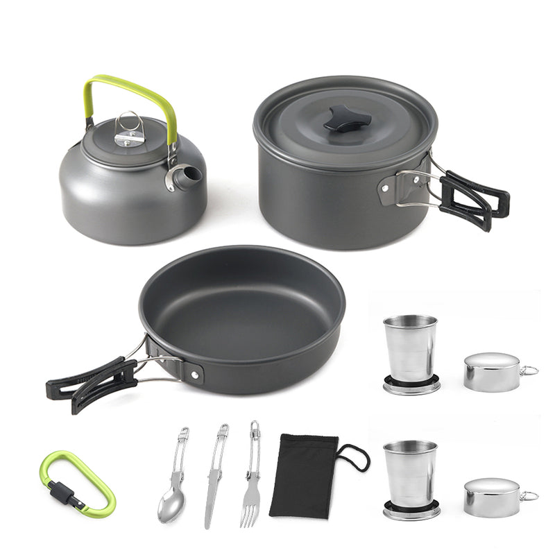 Skorter | Camping Cooking Ware Stainless Steel Cookware Pots Set and Pans