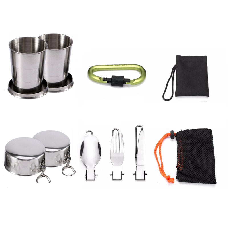 Skorter | Camping Cooking Ware Stainless Steel Cookware Pots Set and Pans