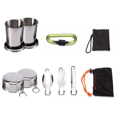 Skorter | Camping Cooking Ware Stainless Steel Cookware Pots Set and Pans