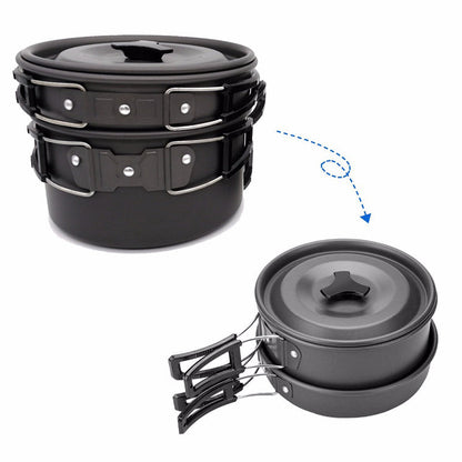 Skorter | Camping Cooking Ware Stainless Steel Cookware Pots Set and Pans