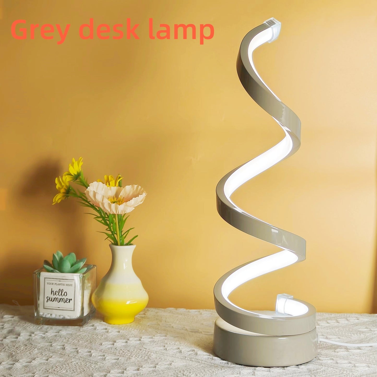 Skorter | Modern Spiral Table Lamp – Creative LED Desk Lamp with Gentle Warm Light, Perfect for Bedroom, Living Room, and Study Decor