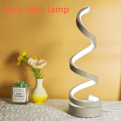 Skorter | Modern Spiral Table Lamp – Creative LED Desk Lamp with Gentle Warm Light, Perfect for Bedroom, Living Room, and Study Decor