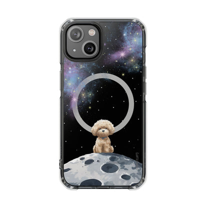 Skorter | Fluff's - Pookie the Poodle in Space Magnetic Clear Case for iPhone Series