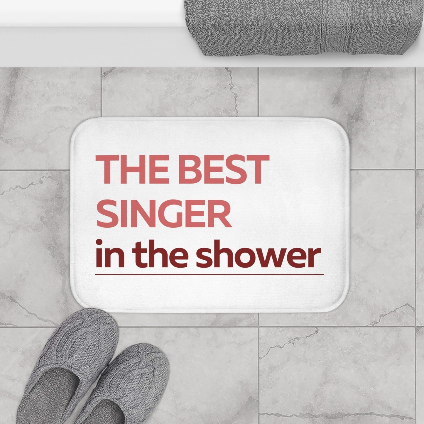 Skorter | Best Singer in Skorter | Shower Red Bath Mat