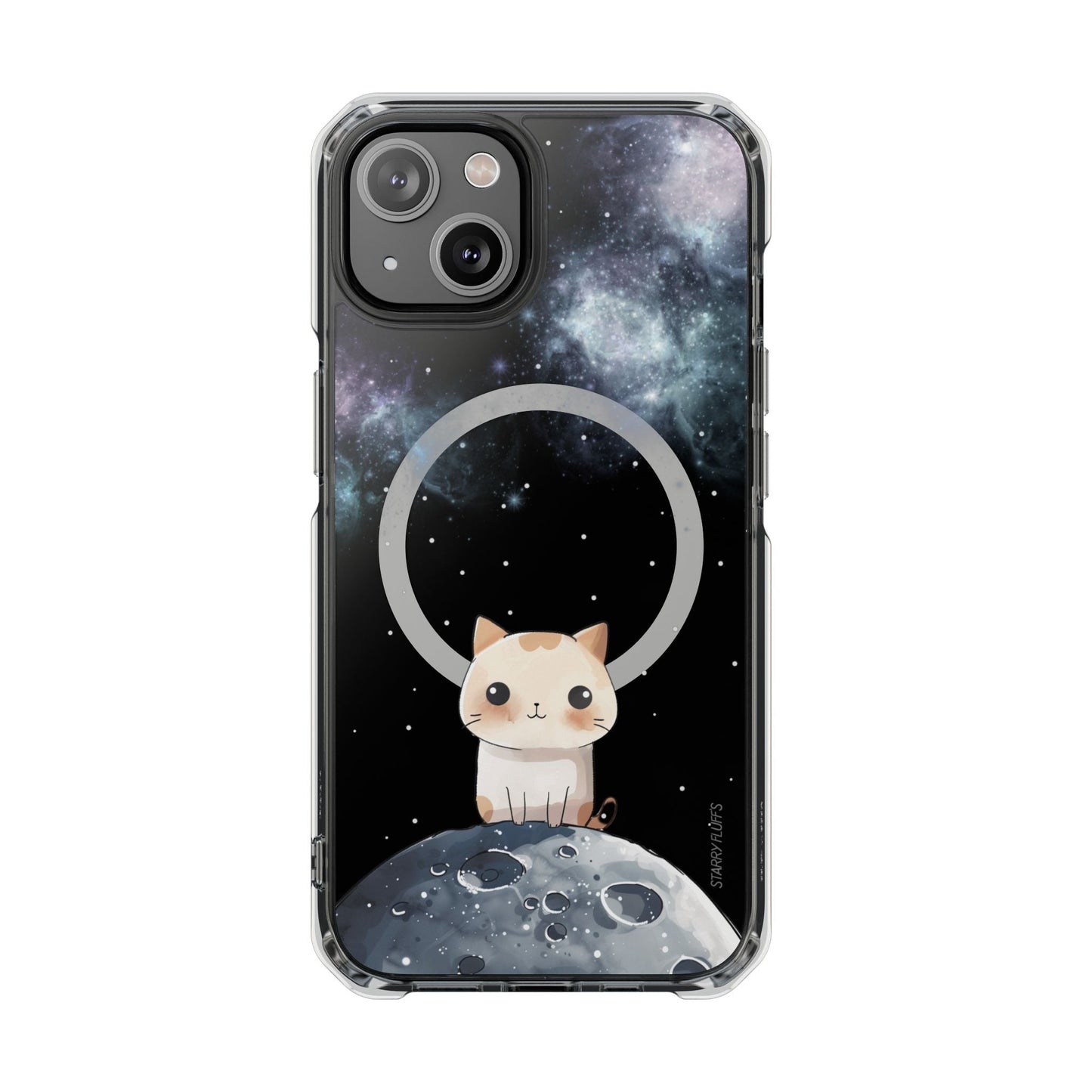 Skorter | Fluff's - Cosmo the Cat in Space Magnetic Clear Case for iPhone Series
