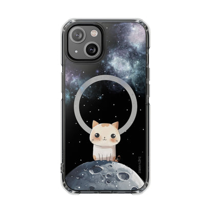 Skorter | Fluff's - Cosmo the Cat in Space Magnetic Clear Case for iPhone Series