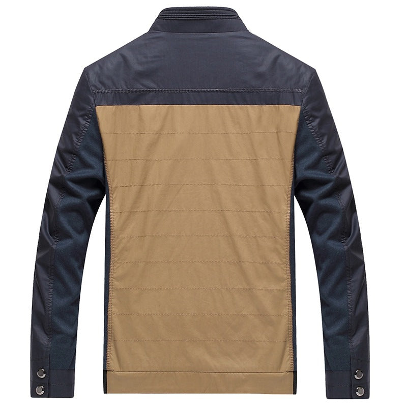 Sportig teknisk jacka med kontrastdetaljer för män, skorter