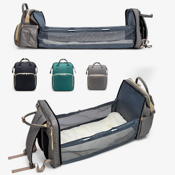 Skorter | 2-in-1 Diaper Bag "TravelNest" with Pull-Out Crib