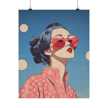 Skorter | Chic Sakura Shades Pop Poster