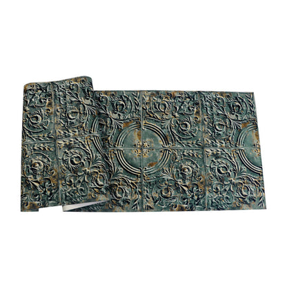 Skorter | 3D -print Metallic wallpaper for industrial restaurants, 33 'by 20.5 "