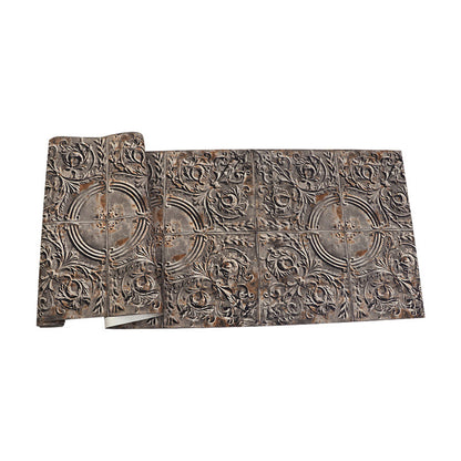 Skorter | 3D -print Metallic wallpaper for industrial restaurants, 33 'by 20.5 "