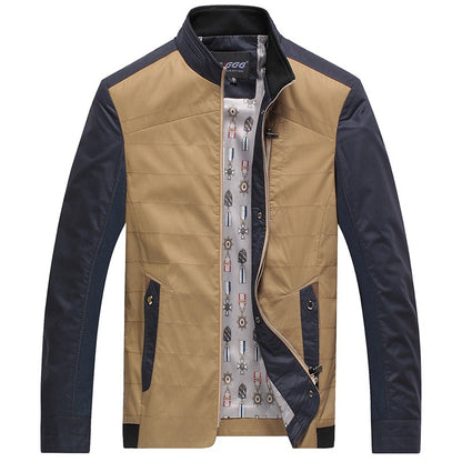 Sportig teknisk jacka med kontrastdetaljer för män, skorter