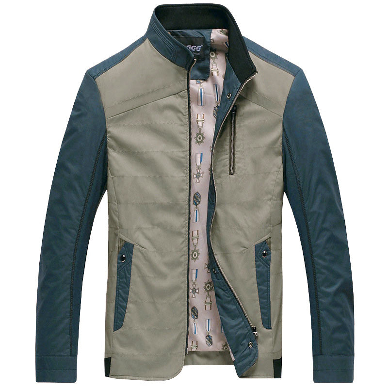 Sportig teknisk jacka med kontrastdetaljer för män, skorter