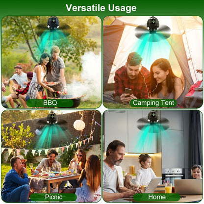 Skorter | 10400mAh USB Battery Powered Hanging Tent Lantern Fan Power Bank