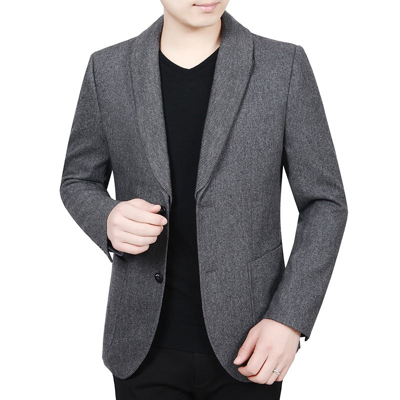 Herrkavaj elegant med strukturerat tyg, kortärmad