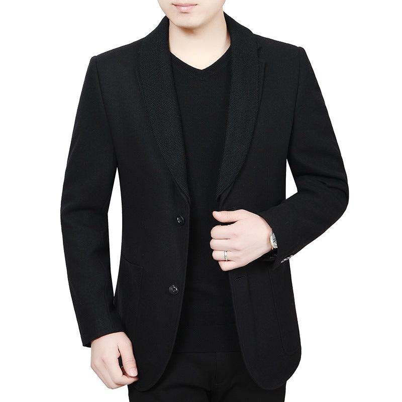 Herrkavaj elegant med strukturerat tyg, kortärmad