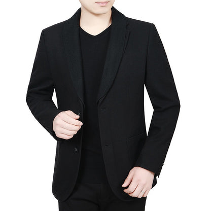 Herrkavaj elegant med strukturerat tyg, kortärmad