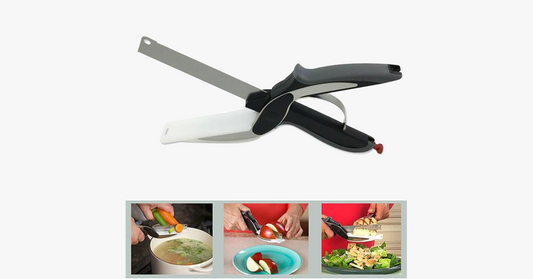 Skorter | 2 in 1 Stainless Steel Food Chopper with Comfort Grip - Chopping Made Smart
