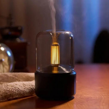 Skorter | Retro Aroma Diffuser with Night Light - USB Essential Oil Air Humidifier for Home and Office
