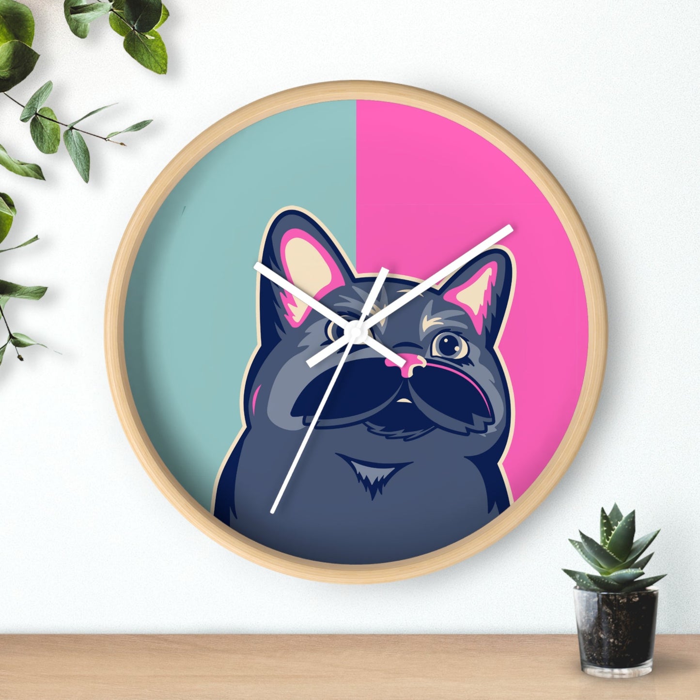 Skorter | Cat Color Block Wall clock