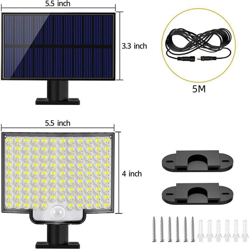 106LED Outdoor Solar Light With Motion Sensor Light With Remote Control - SKØRTER