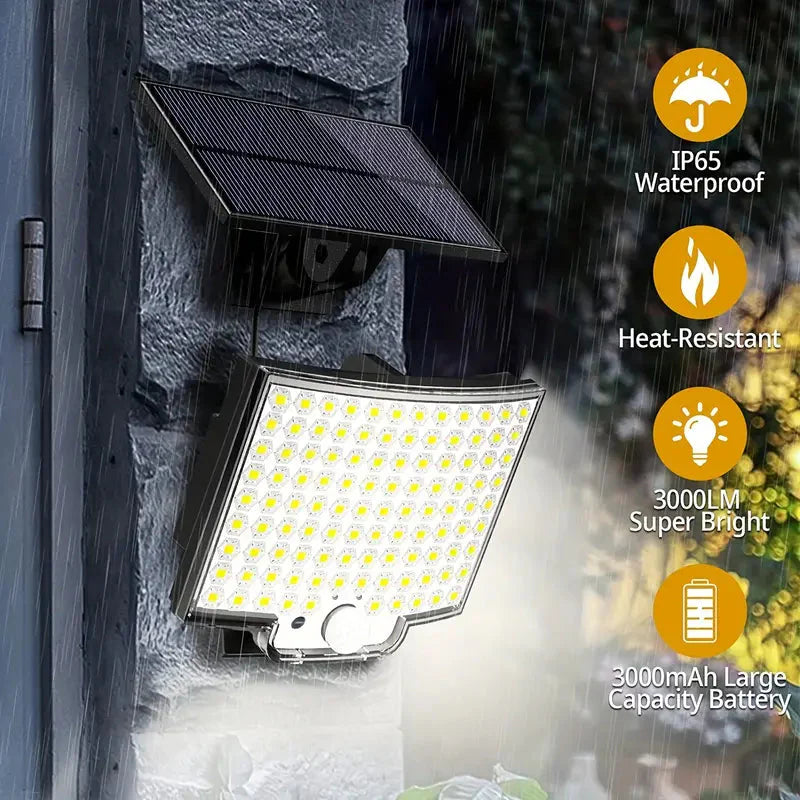Skorter | 106LED Super Bright Motion Sensor Solar Powered LED Garden Wall Light