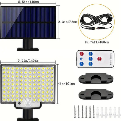 Skorter | 106LED Super Bright Motion Sensor Solar Powered LED Garden Wall Light