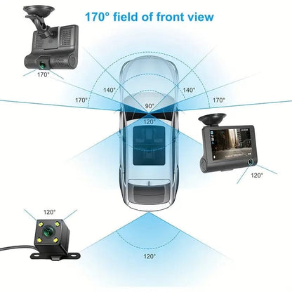 Skorter | 1080P 3-camera recorder Dash Cam with night vision