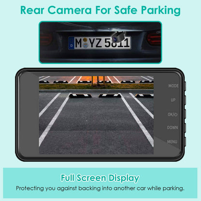 Skorter | 1080P 4-inch touchscreen dual dash cam