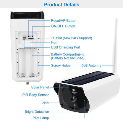 Skorter | 1080P Solar Powered Wifi IP Camera