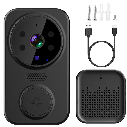 Skorter | 1080P WiFi Security Doorbell Camera 2 Way Audio Free Cloud Storage