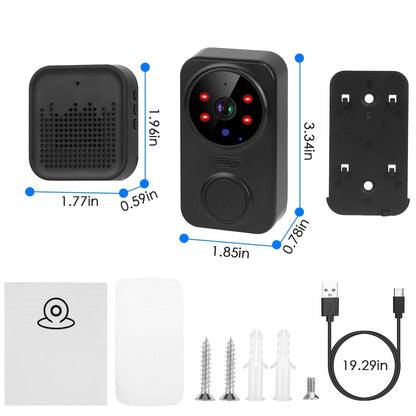 Skorter | 1080P WiFi Security Doorbell Camera 2 Way Audio Free Cloud Storage