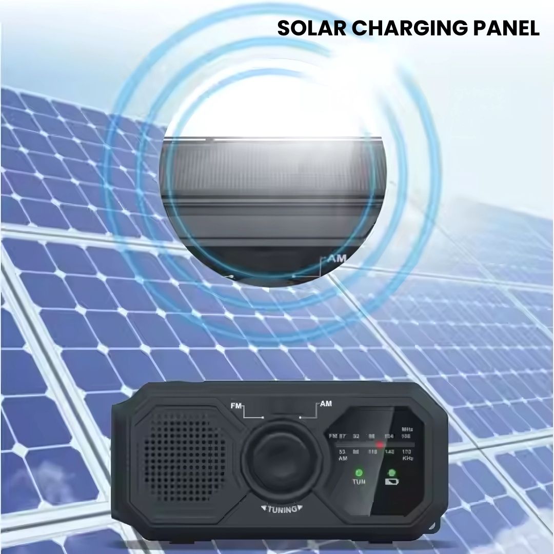 Skorter | Portable Emergency Radio – Solar & Hand Crank Powered