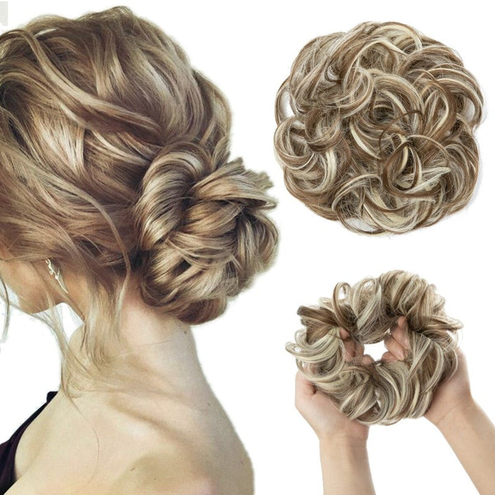 Skorter | Stylemaker Messy And Curly Elastic Hair Bun Scrunchy Hair Extensions (New)