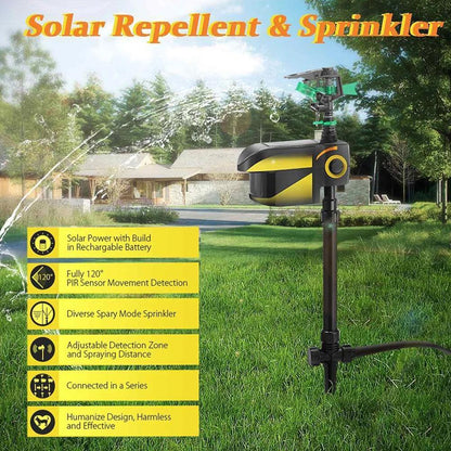 Skorter | Solar Powered Motion Activated Sprinkler for Deer and Garden Pest Deterrent