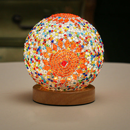 Skorter | Spherical LED Dimmable Glass Bohemian Baroque Table Lamp