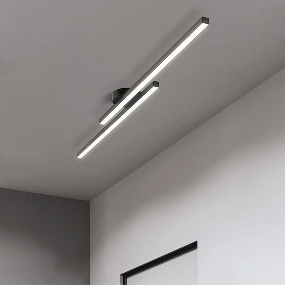 Skorter | Modern Aluminium Semi Flush Mount LED Ceiling Light | Minimalist Design for Living Room. Bedroom & Hallway